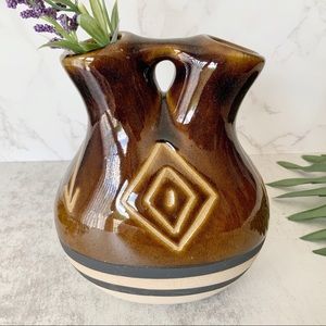 Ceramic Vase Two-Sided Tribal Pattern